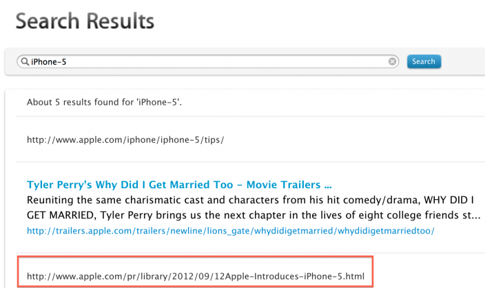 apple store search engine