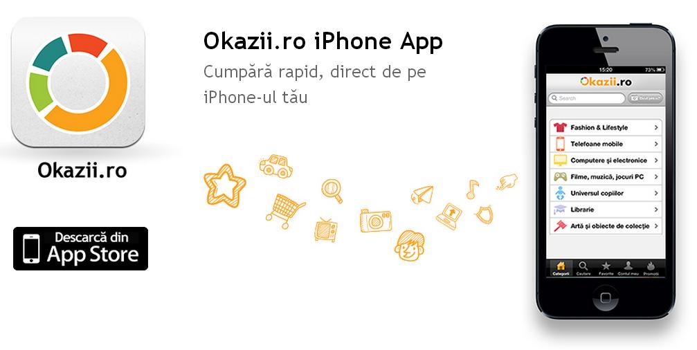 aplicatia oficiala okazii pentru iOS iPhone iPad
