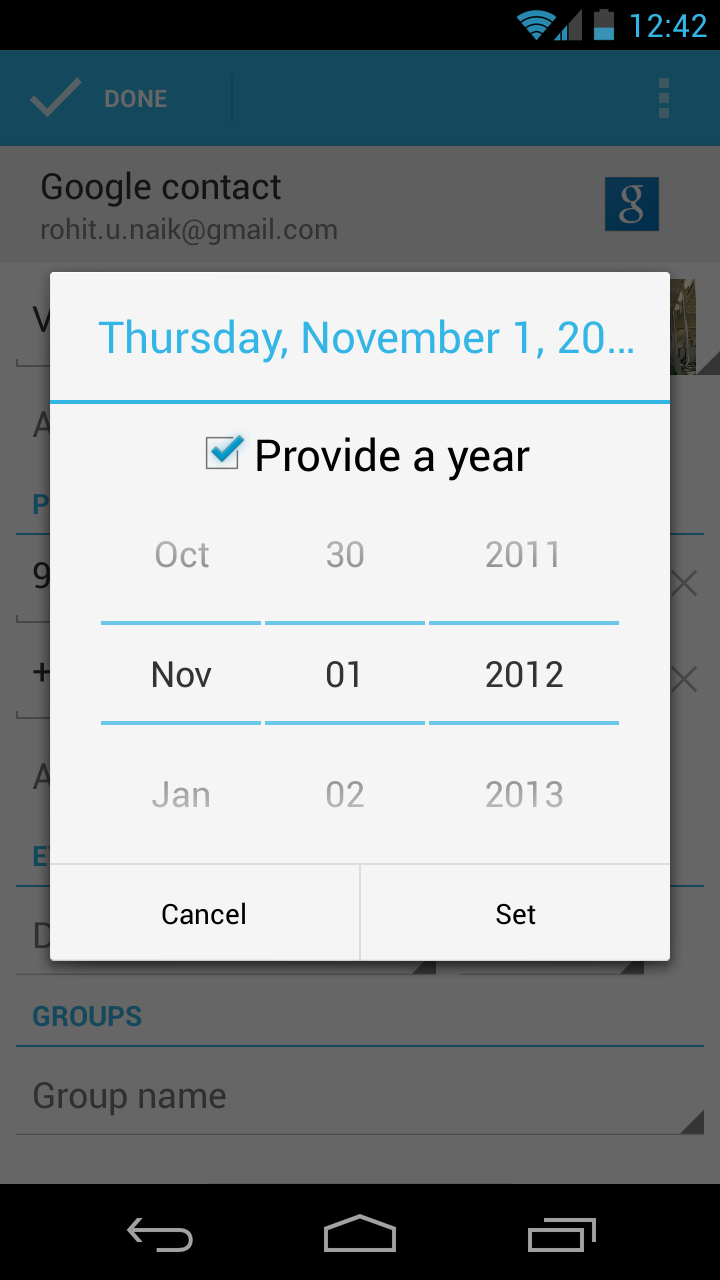 luna decembrie lipsa din calendarul android 4.2