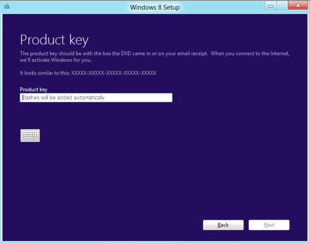 windows 8 activare sistem nou