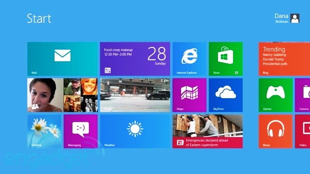 windows 8 screen