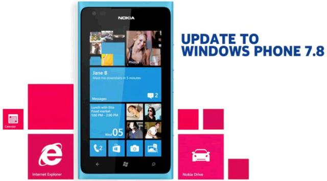 update Windows Phone 7.8 telefon Nokia Lumia