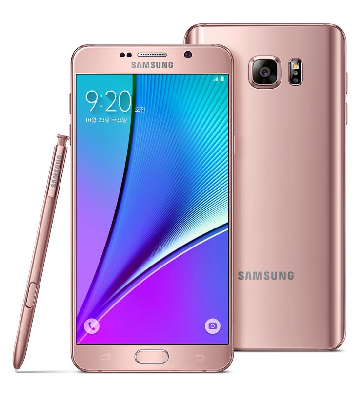 Galaxy Note 5 Pink Gold si Titanium Silver 