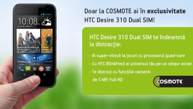 HTC Desire 310 Dual SIM intra exclusiv in oferta Cosmote