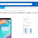 Oneplus 5T te costa 100 Euro in plus, daca il cumperi din retailul romanesc