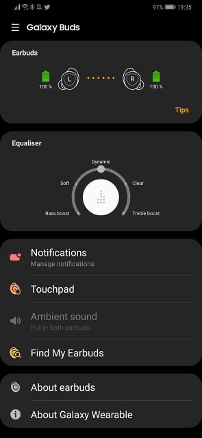 galaxy buds aplicatie galaxy wearable 5