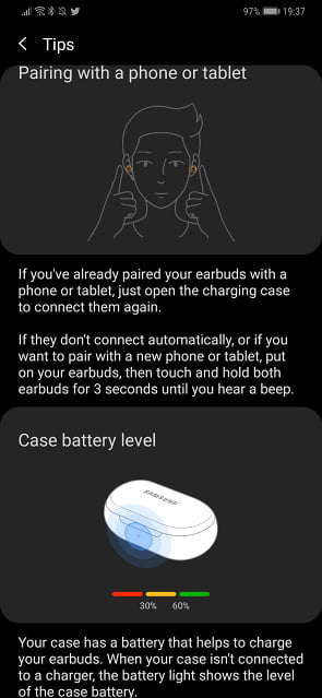 galaxy buds aplicatie galaxy wearable 8