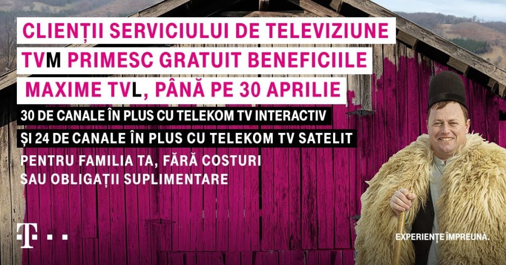 Clientii Telekom vor beneficia gratuit de grila maxima de canale TV 1 telekom grila maxima tv