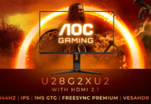 Noul monitor AOC U28G2XU2 aduce gamingul 4k la urmatorul nivel AOC monitor gaming 4k